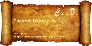 Cserta Dorottya névjegykártya